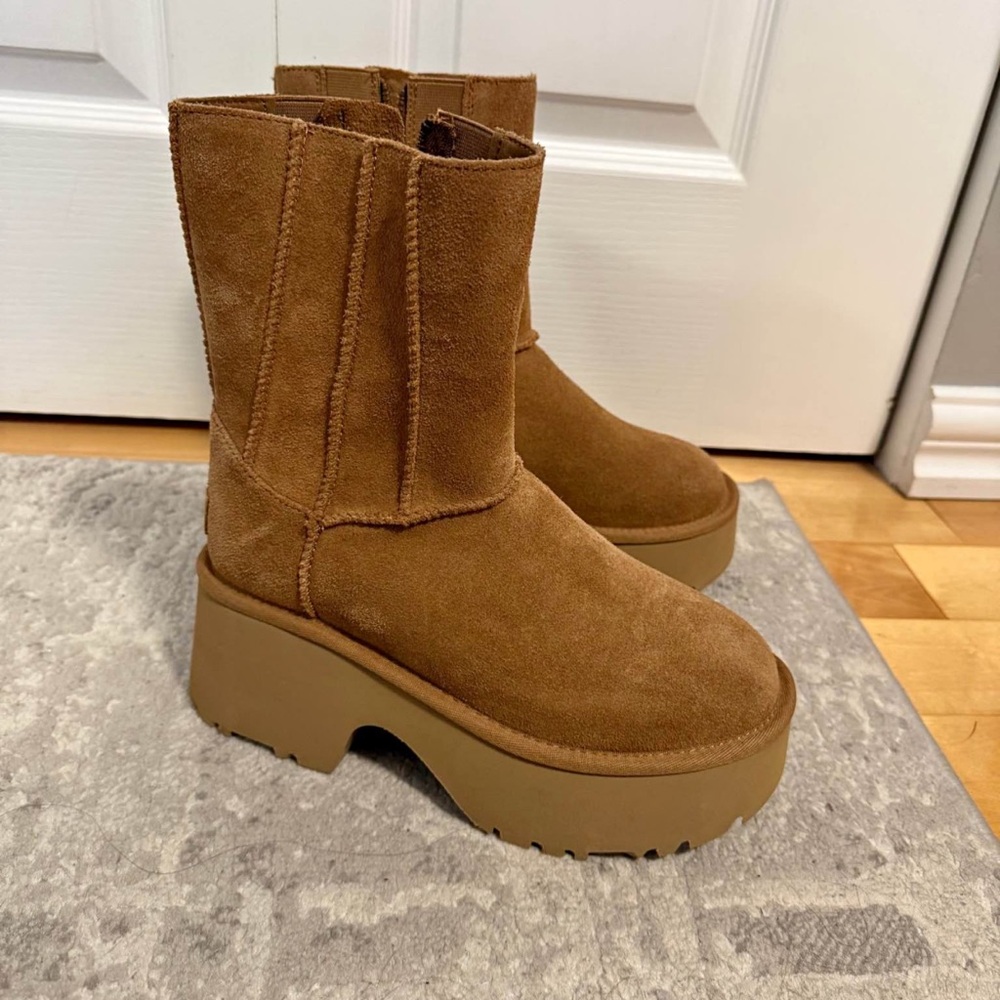 UGG Brown Suede Platform Boots.